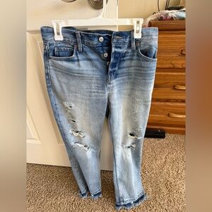 Old Navy Blue Boyfriend Distressed Jeans